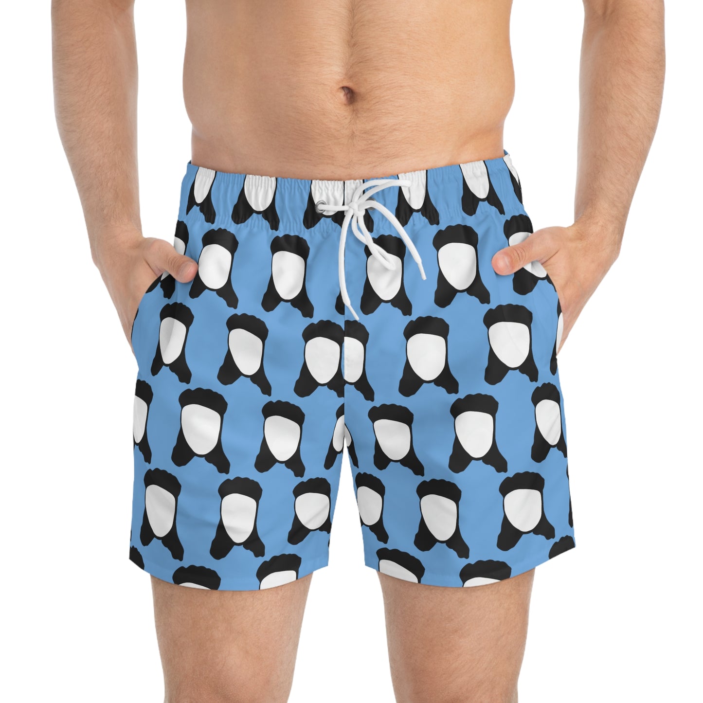 Mullet Man Spam Swim Trunks