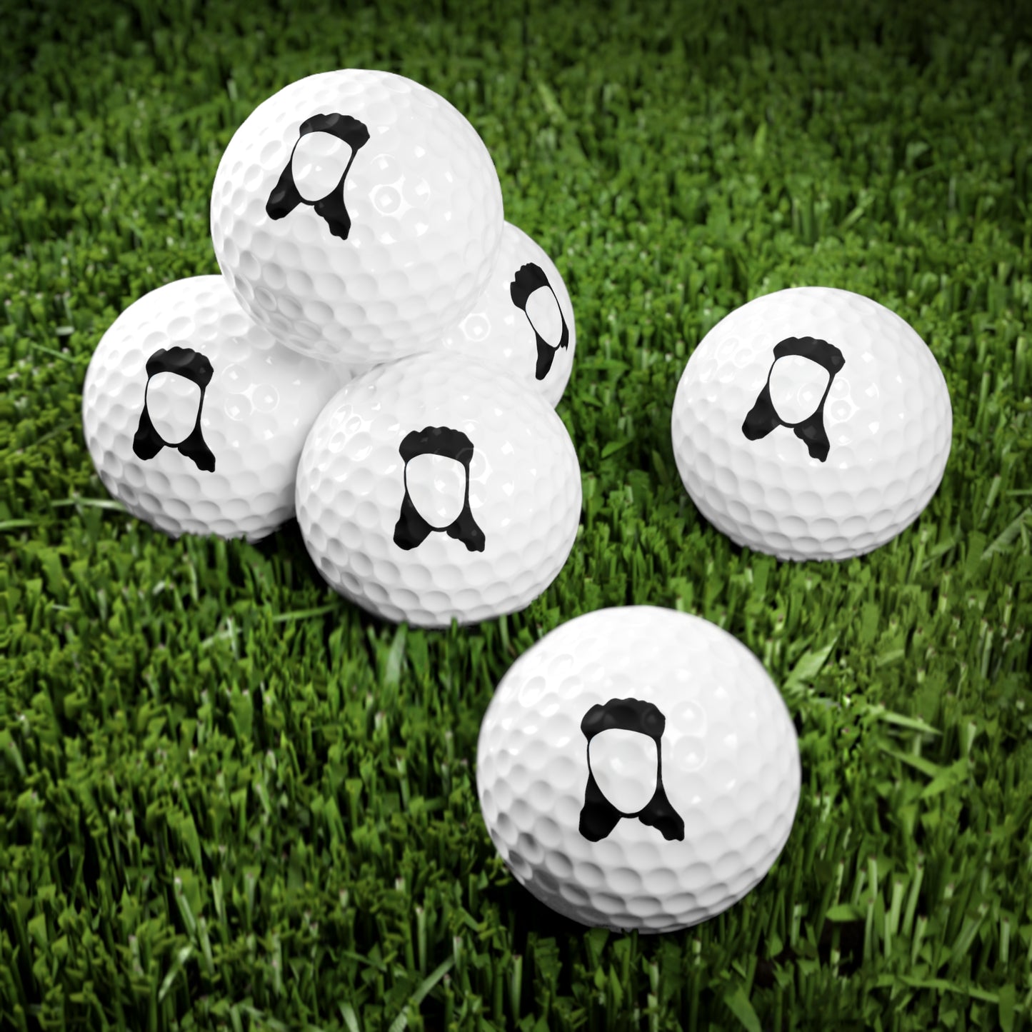 Mullet Man Golf Balls, 6pcs