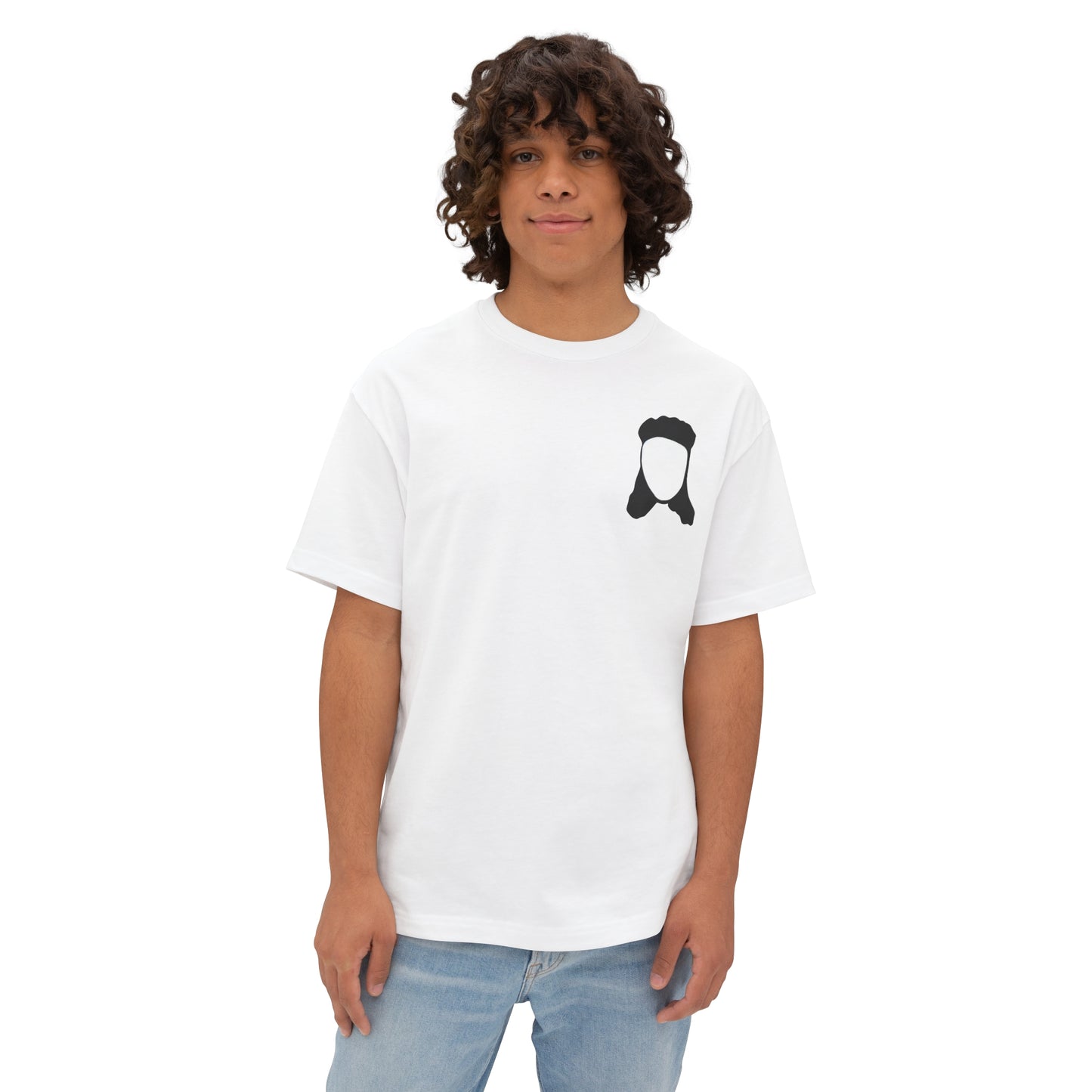 (small logo) Mullet Man (4 color options) Unisex Oversized Tee