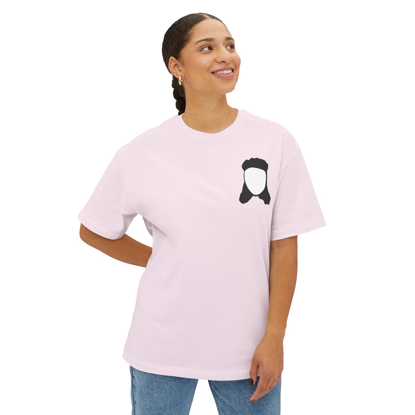 (small logo) Mullet Man (4 color options) Unisex Oversized Tee