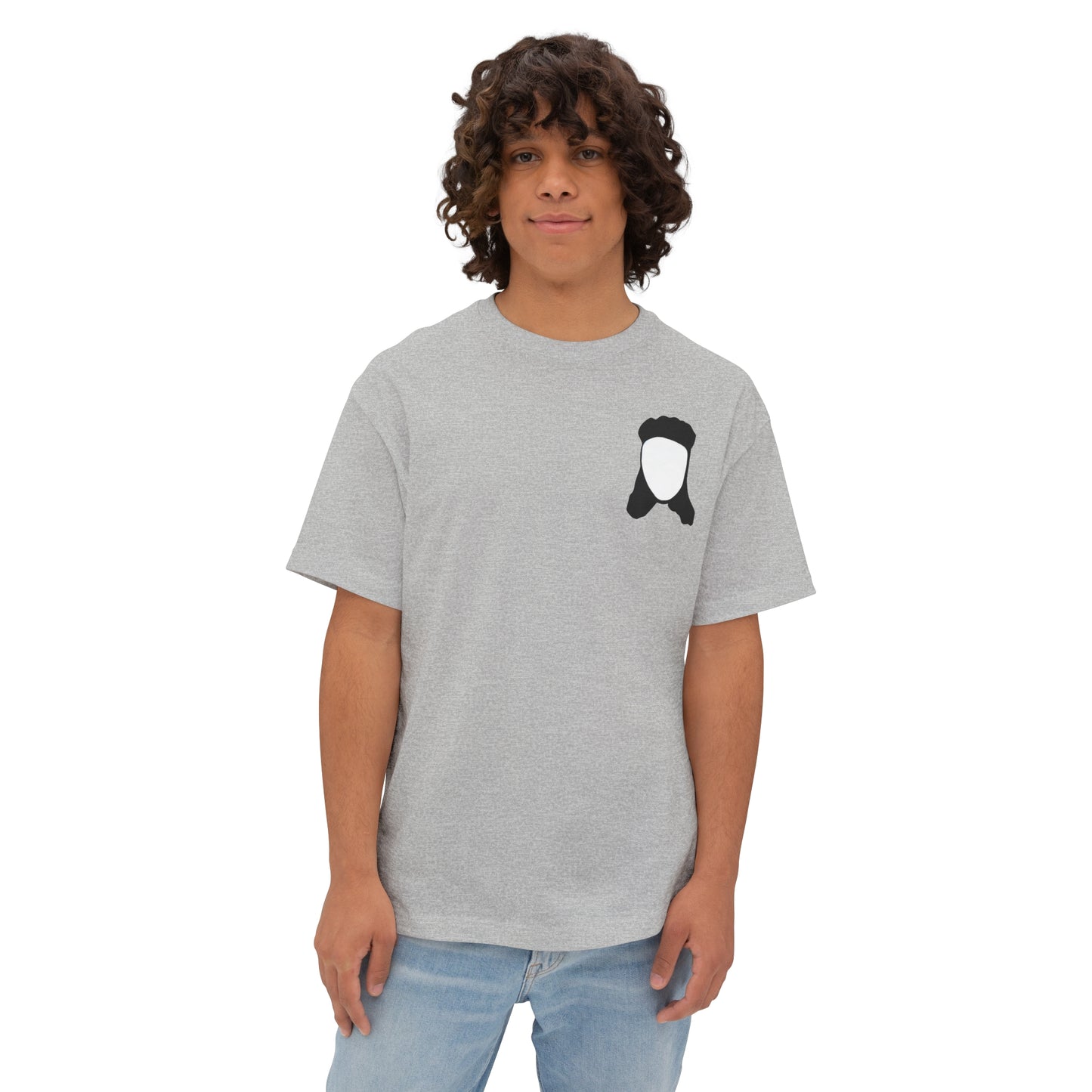 (small logo) Mullet Man (4 color options) Unisex Oversized Tee