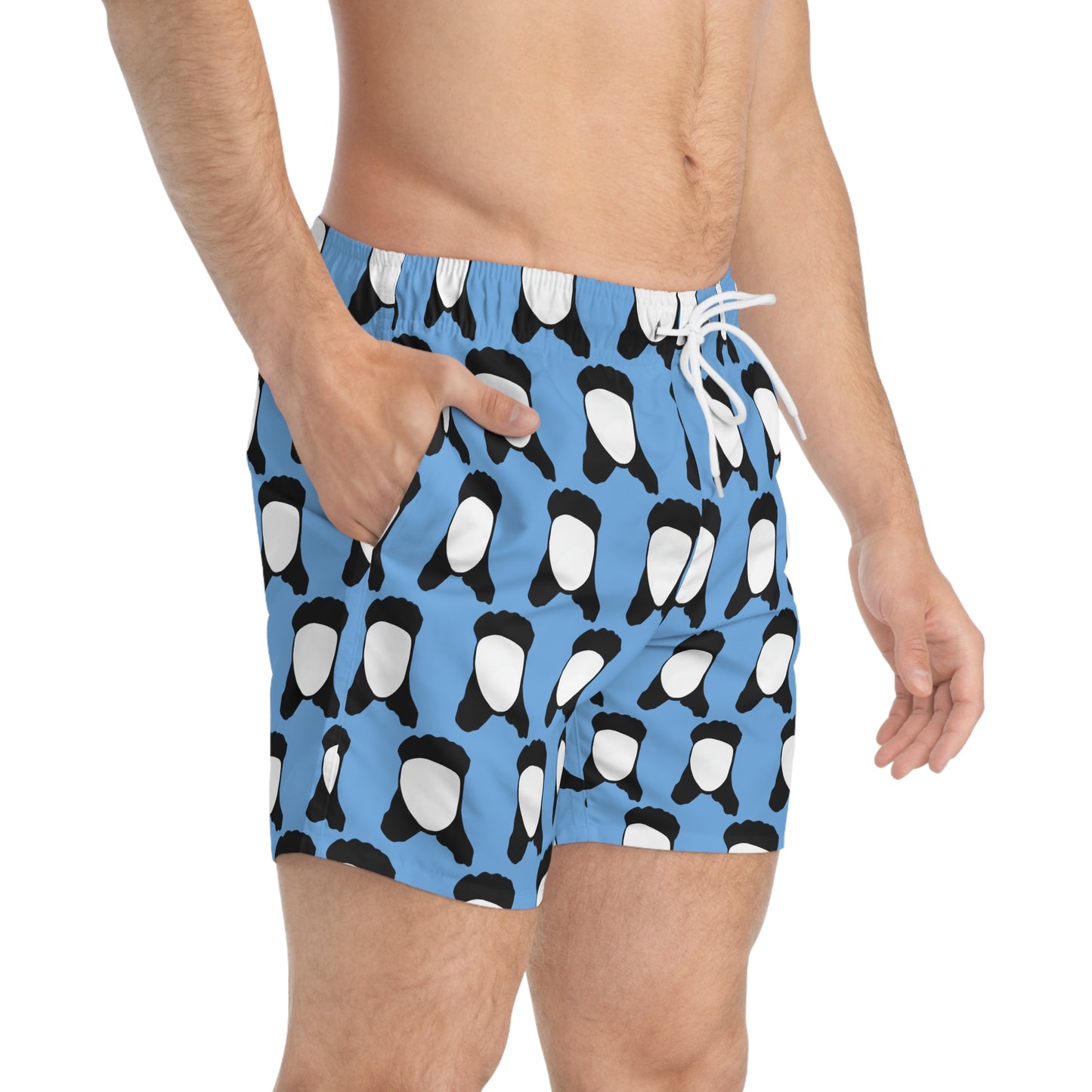 Mullet Man Spam Swim Trunks