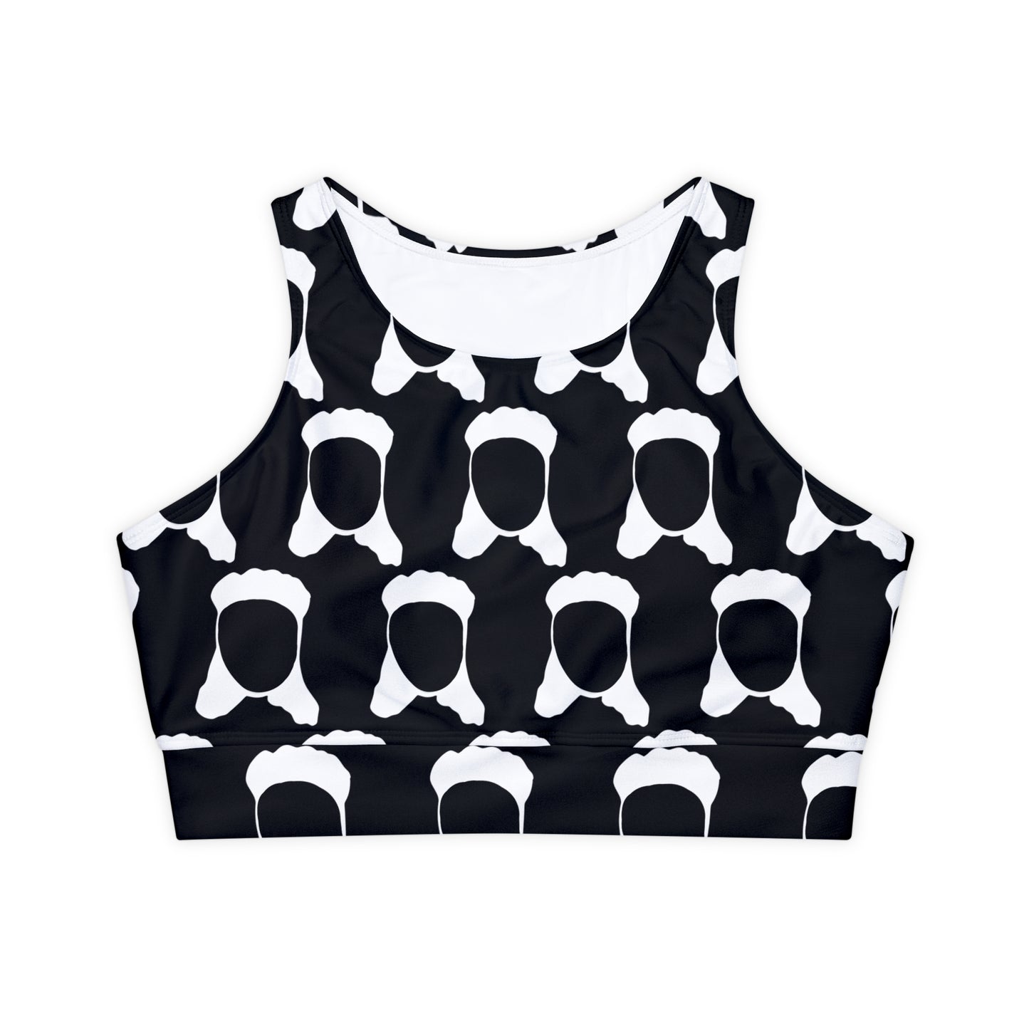 Mullet Man Spam Sports Bra